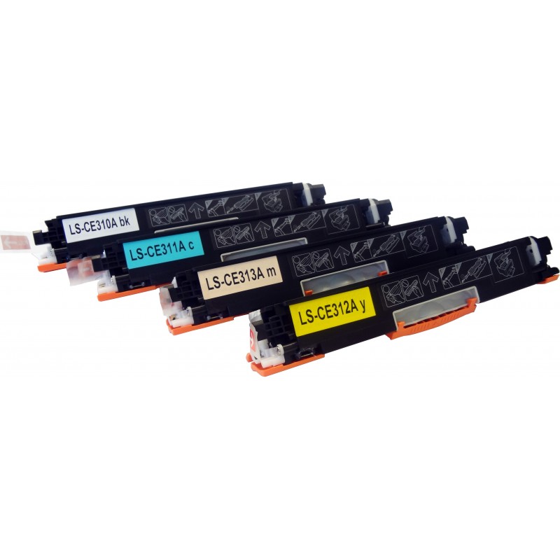 Toner compatibile HP CE310/1A/2A/3A 126A Confezione da 4 per LaserJet Color CP1025 M175 M275 - Alta Qualità