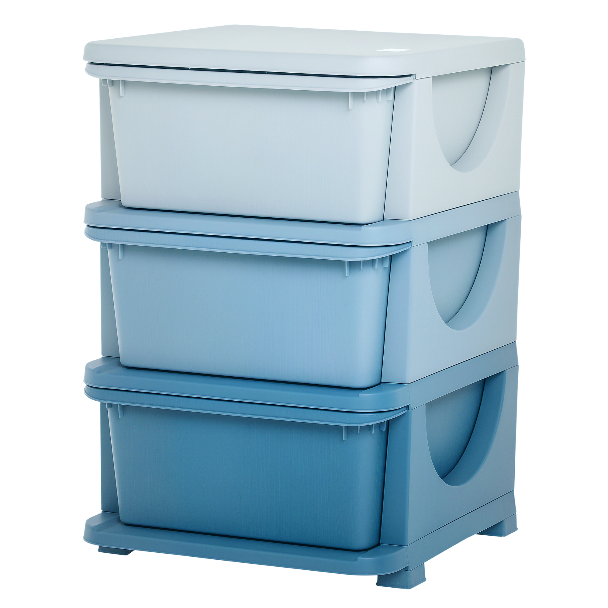 Torre portaoggetti in plastica per bambini Homcom, con 3 cassetti, scatole portaoggetti e cassetti per riporre giocattoli, ideale per la cameretta dei bambini.