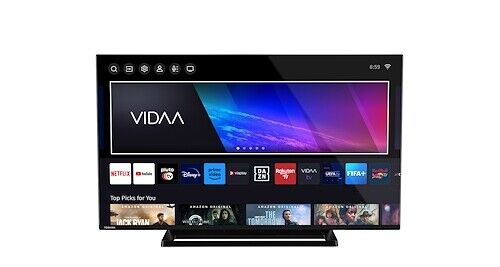 Toshiba Smart TV 43" 4K Ultra HD DLED VIDAA DVBT2/C/S2 Classe F Nero 43UV2363DA