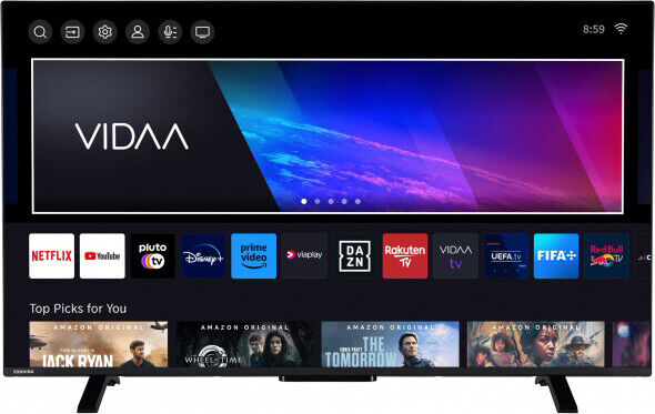 Toshiba Smart TV 55 Pollici 4K Ultra HD Display LED Vidaa Nero 55UV2363DA