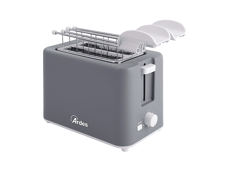 Tostapane ARDES TOSTO CUBE, Potenza 700 W, Numero di fessure per tostare 2, Livelli tostatura 6 , Sistema sollevamento, Raccoglitore briciole, Grigio Tostapane ARDES TOSTO CUBE, Potenza 700 W, Numero di fessure per tostare 2, Livelli tostatura 6 , Sistema sollevamento, Raccoglitore briciole, Grigio