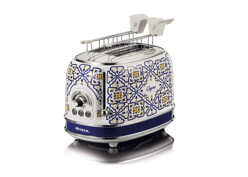 Tostapane ARIETE TOSTAPANE 2 FETTE CAPRI, Potenza 810 W, Numero di fessure per tostare 2, Livelli tostatura 6 , Sistema sollevamento, Funzione scongelamento, Raccoglitore briciole, MULTICOLORE