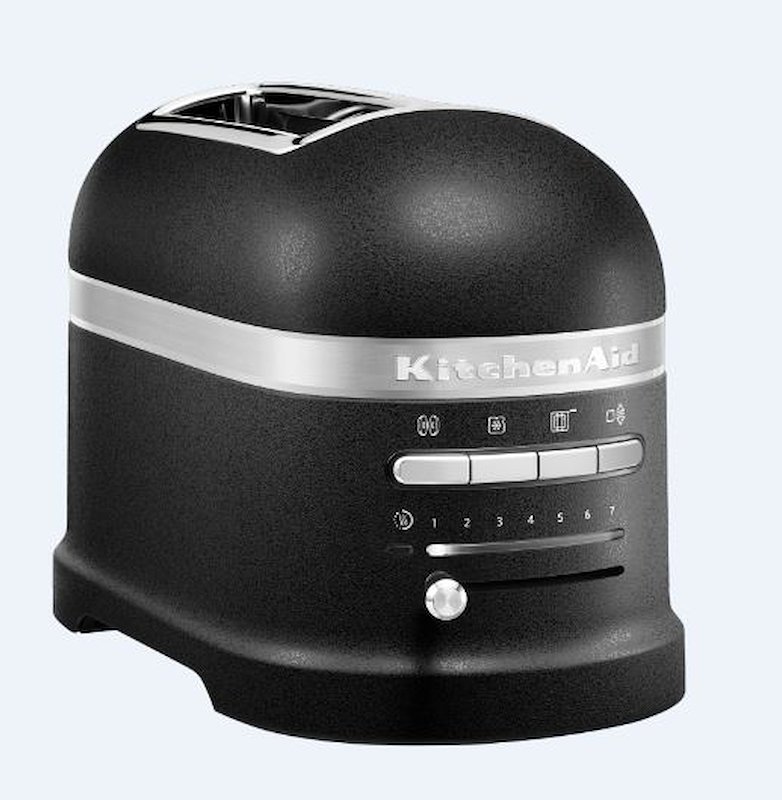 Tostapane KITCHENAID 5KMT2204EBK, Potenza 1250 W, Numero di fessure per tostare 2, Livelli tostatura 7 , Sistema sollevamento, Funzione scongelamento, Raccoglitore briciole, CAST IRON BLACK