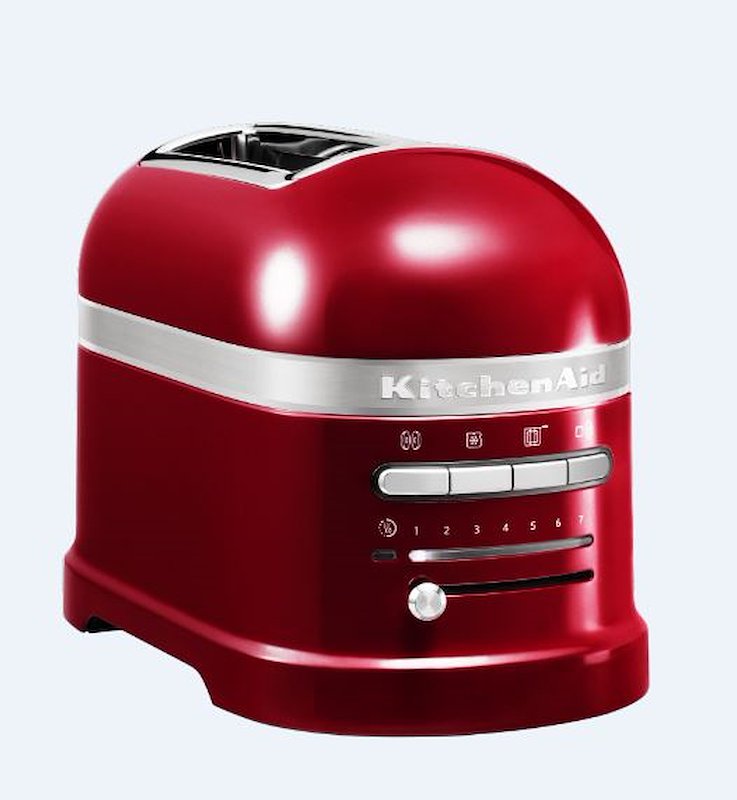 Tostapane KITCHENAID 5KMT2204EER, Potenza 1250 W, Numero di fessure per tostare 2, Livelli tostatura 7 , Sistema sollevamento, Funzione scongelamento, Raccoglitore briciole, ROSSO