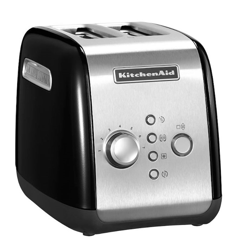 Tostapane KITCHENAID 5KMT221EOB, Potenza 1100 W, Numero di fessure per tostare 2, Livelli tostatura 7 , Sistema sollevamento, Funzione scongelamento, Raccoglitore briciole, nero