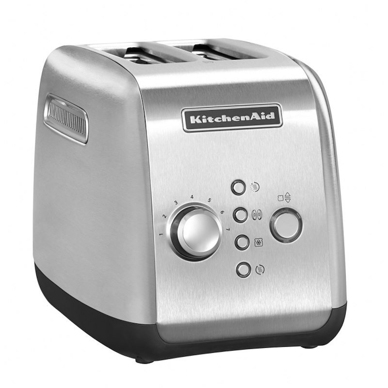 Tostapane KITCHENAID 5KMT221ESX, Potenza 1100 W, Numero di fessure per tostare 2, Livelli tostatura 7 , Sistema sollevamento, Funzione scongelamento, Raccoglitore briciole, inox