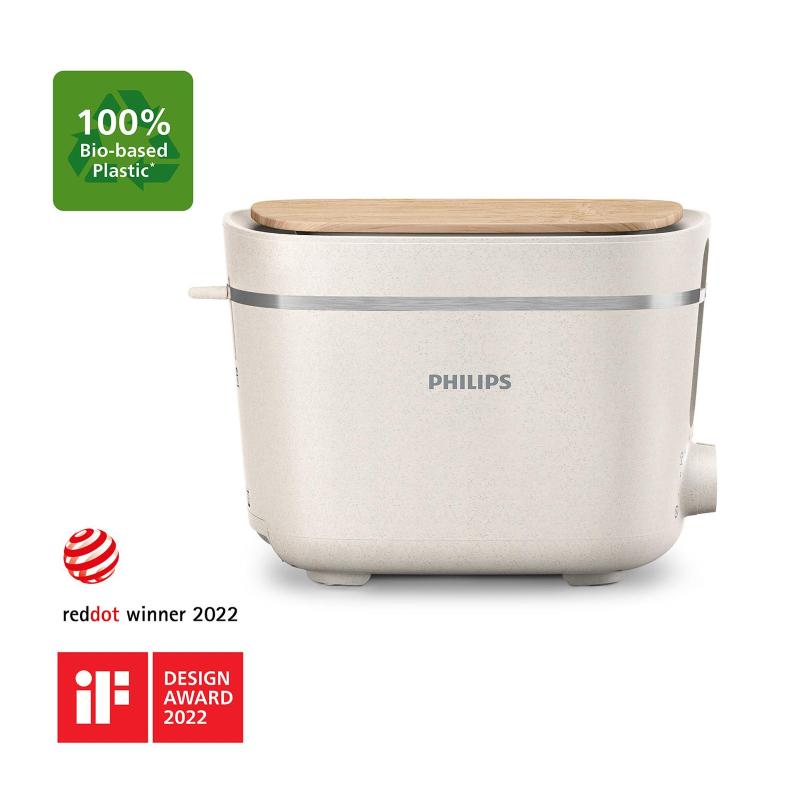 Tostapane PHILIPS HD2640/10, Potenza 830 W, Numero di fessure per tostare 2, Livelli tostatura 8 , Sistema sollevamento, Funzione scongelamento, Raccoglitore briciole, Cream