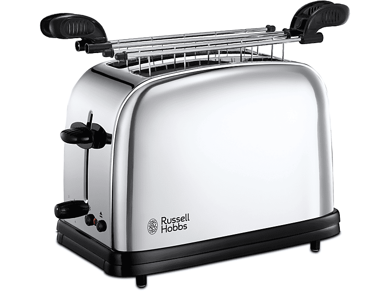Tostapane RUSSEL HOBBS 23310-57, Potenza 1200 W, Numero di fessure per tostare 2, Livelli tostatura 6 , Sistema sollevamento, Funzione scongelamento, Raccoglitore briciole, Acciaio inox