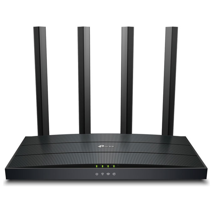 TP-Link ARCHER AX18 Router Wi-Fi 6 Dual-Band AX1500Mbps 1201Mbps su 5GHz 300Mbps su 2.4GHz 4 Porte Gigabit 4 Antenne Ad Alto Guadagno colore Nero