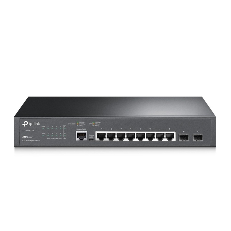 Tp-link jetstream tl-sg3210 switch di rete gestito l2/l3 gigabit ethernet (10/100/1000) 1u nero