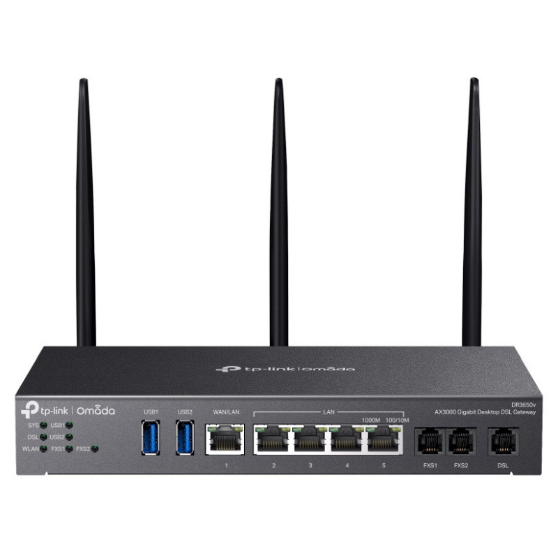 Tp-link omada dr3220v-4g router wireless gigabit ethernet dual-band (2.4 ghz/5 ghz) nero