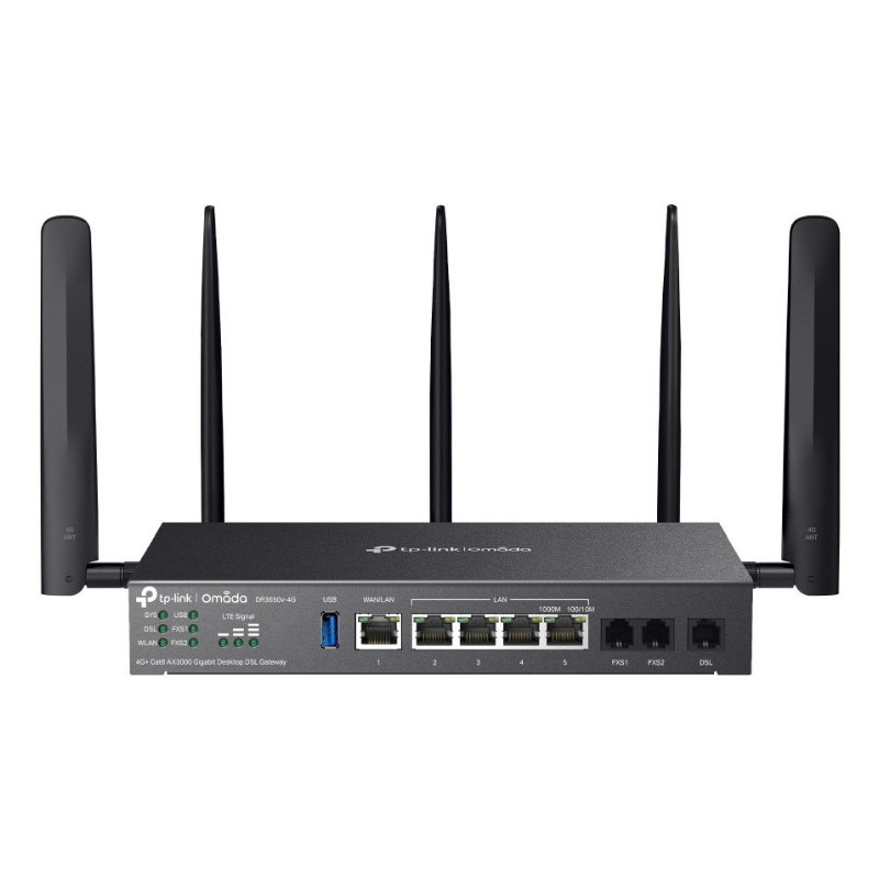 Tp-link omada dr3650v-4g router wireless gigabit ethernet dual-band (2.4 ghz/5 ghz) nero