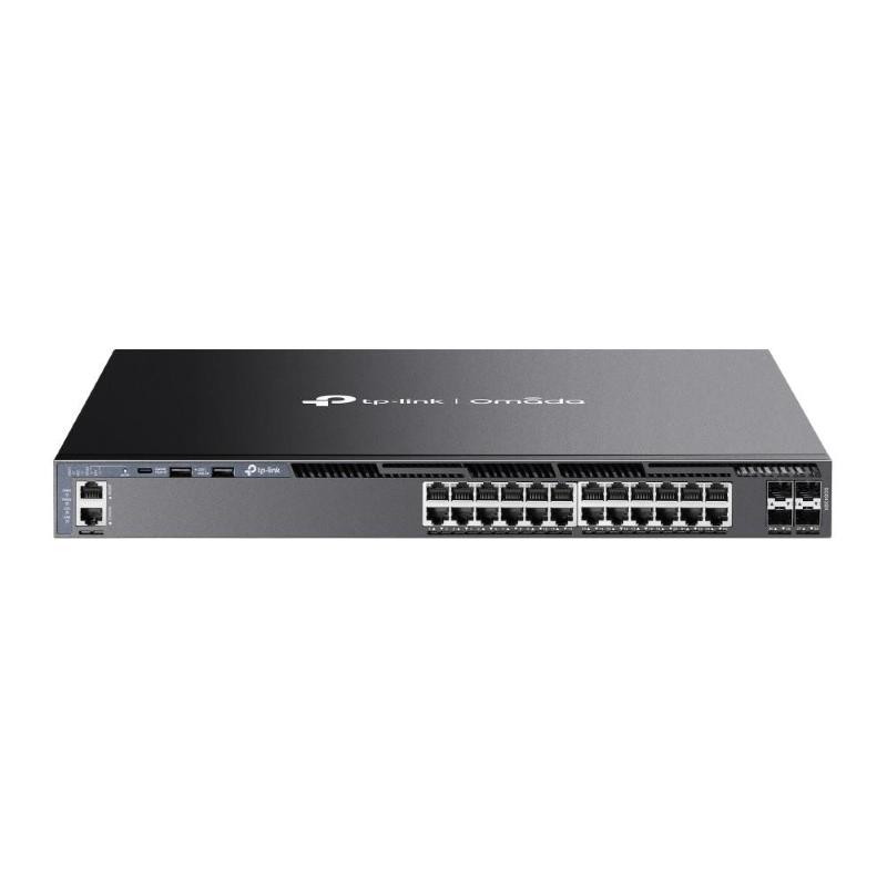Tp-link omada sg6428x switch di rete gestito l3 gigabit ethernet (10/100/1000) 1u nero Tp-link omada sg6428x switch di rete gestito l3 gigabit ethernet (10/100/1000) 1u nero