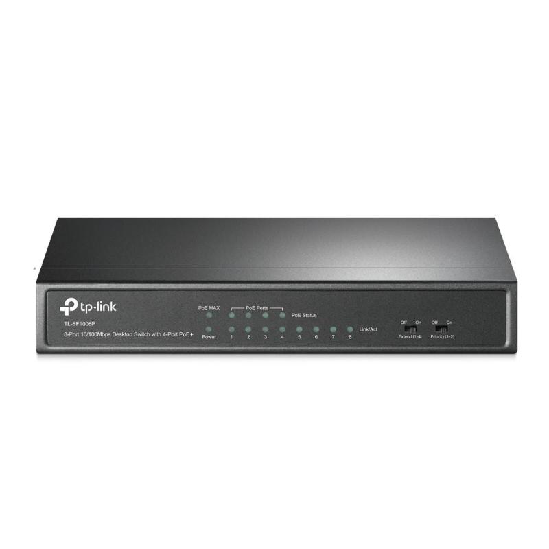 Tp-link tl-sf1008p non gestito fast ethernet (10/100) supporto power over ethernet (poe) nero