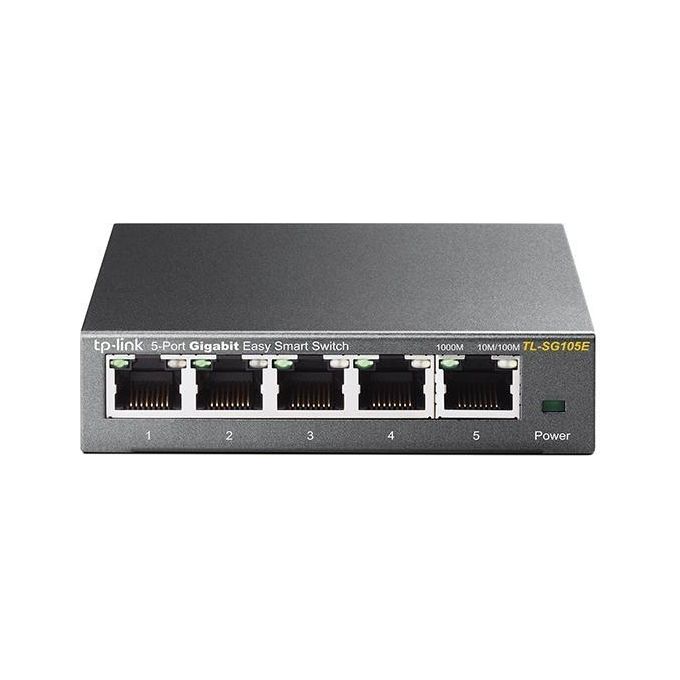 TP-Link TL-SG105E Easy Smart Switch 5 porte Gigabit 10-100-1000 Mbps VLAN QoS Desktop colore Nero