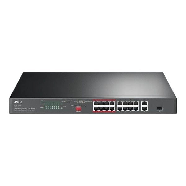 Tp-link tl-sl1218p switch di rete non gestito gigabit ethernet (10/100/1000) supporto power over ethernet (poe) 1u nero - 133210