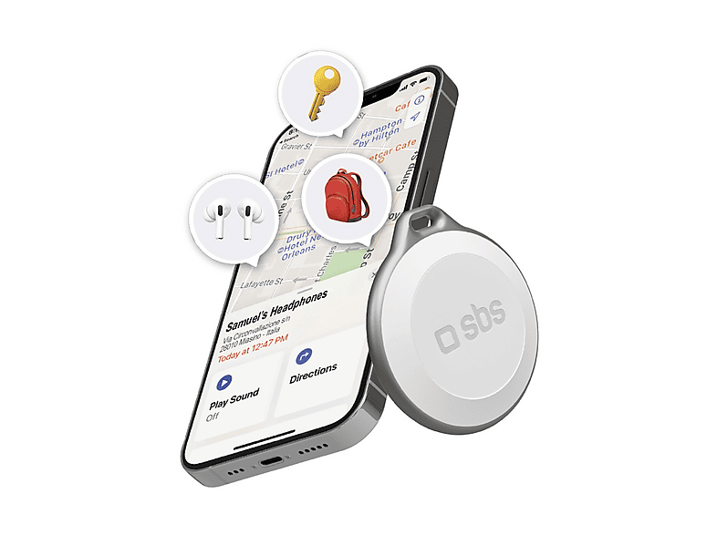 TRACKER SBS Compatibile Apple, Bianco