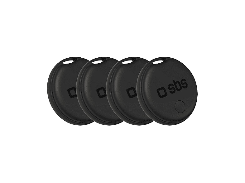 TRACKER SBS Compatibile Apple e Google, confezione da 4 pz, Nero