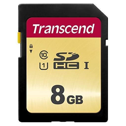 Transcend 8GB Uhs-I U1 Sd Card Mlc TS8GSDC500S