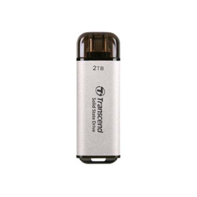 Transcend esd300s ssd esterno portatile 2.000gb usb-c 3.2 gen 2x1 argento