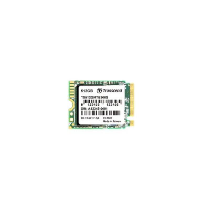 Transcend mte300s ssd 512gb m.2 2230 nvme pci express 3.0 3d nand lettura 2000 mb/s 90000 iops scrittura 1100 mb/s 190000 iops