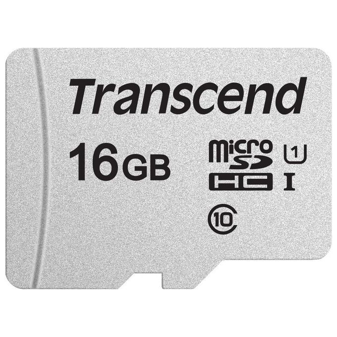Transcend TS16GUSD300S Scheda di Memoria MicroSDHC 16 GB Classe 10 UHS-I U1 Velocita' Lettura 95 MB-s Scrittura 45 MB-s colore Argento Transcend TS16GUSD300S Scheda di Memoria MicroSDHC 16 GB Classe 10 UHS-I U1 Velocita' Lettura 95 MB-s Scrittura 45 MB-s colore Argento