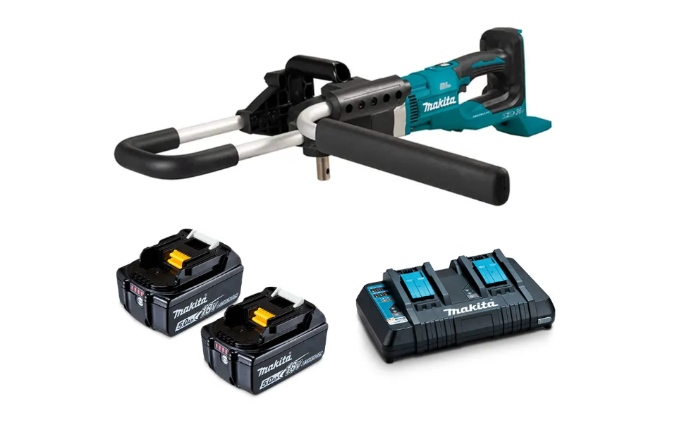 Trapano A Batteria Per Pavimenti Makita Ddg461pt2 2x18v Con 2 Batterie De 5.0ah, Motore Brushless E Capacità De Di Foratura Fino A 200mm