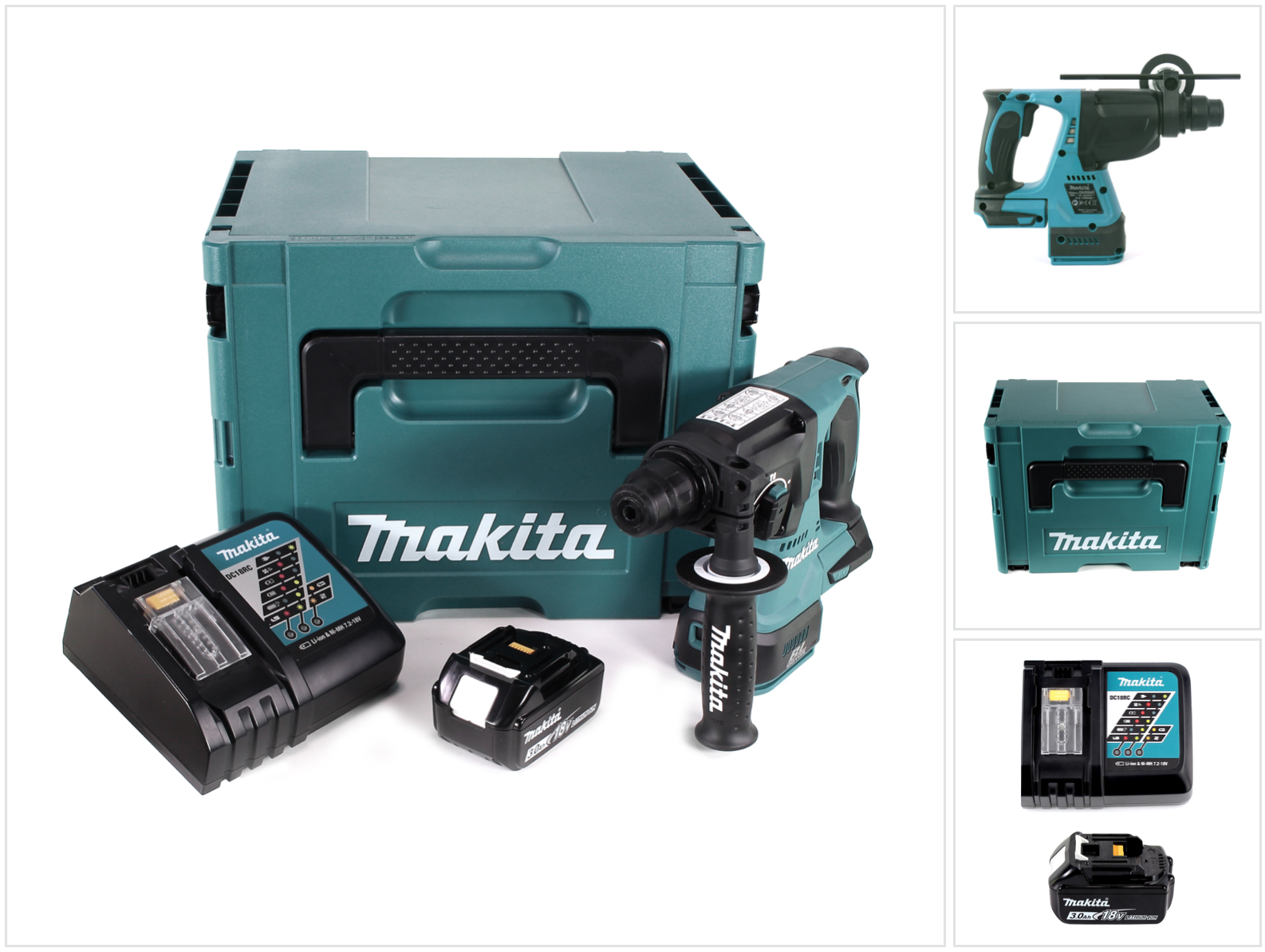 Trapano A Percussione A Batteria Makita Dhr 242 Rf1j 18v 2,4j Sds-plus Brushless + 1x Batteria Ricaricabile 3,0ah + Caricabatterie + Makpac Trapano A Percussione A Batteria Makita Dhr 242 Rf1j 18v 2,4j Sds-plus Brushless + 1x Batteria Ricaricabile 3,0ah + Caricabatterie + Makpac