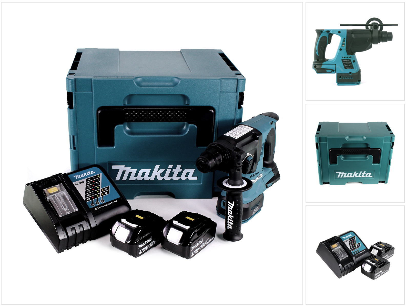 Trapano A Percussione A Batteria Makita Dhr 242 Rfj 18v 2.0j Sds-plus Brushless + 2x Batteria Ricaricabile 3.0ah + Caricabatterie + Makpac Trapano A Percussione A Batteria Makita Dhr 242 Rfj 18v 2.0j Sds-plus Brushless + 2x Batteria Ricaricabile 3.0ah + Caricabatterie + Makpac