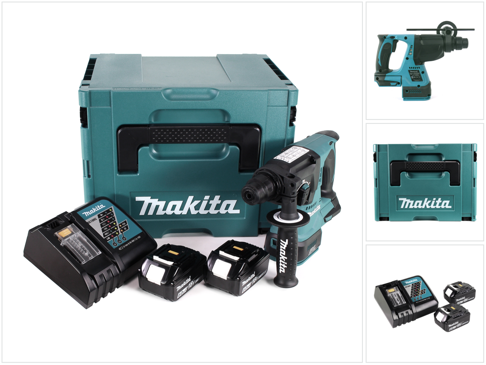 Trapano A Percussione A Batteria Makita Dhr 242 Rgj 18v 2.0j Sds-plus Brushless + 2x Batteria Ricaricabile 6.0ah + Caricabatterie + Makpac Trapano A Percussione A Batteria Makita Dhr 242 Rgj 18v 2.0j Sds-plus Brushless + 2x Batteria Ricaricabile 6.0ah + Caricabatterie + Makpac