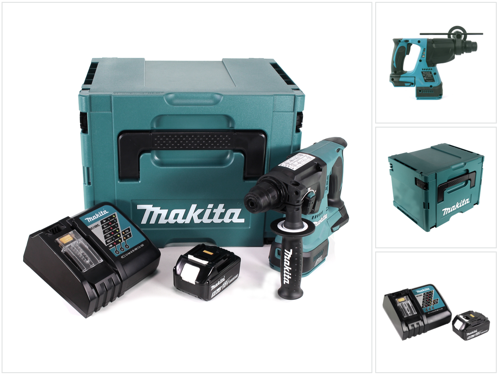 Trapano A Percussione A Batteria Makita Dhr 242 Rt1j 18v 2.0j Sds-plus Brushless + 1x Batteria Ricaricabile 5.0ah + Caricabatterie + Makpac Trapano A Percussione A Batteria Makita Dhr 242 Rt1j 18v 2.0j Sds-plus Brushless + 1x Batteria Ricaricabile 5.0ah + Caricabatterie + Makpac
