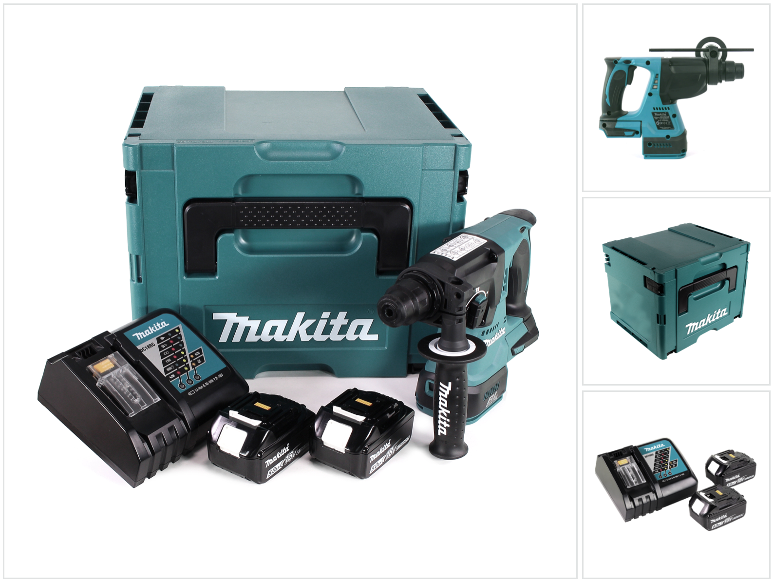 Trapano A Percussione A Batteria Makita Dhr 242 Rtj 18v 2.0j Sds-plus Brushless + 2x Batteria Ricaricabile 5.0ah + Caricabatterie + Makpac Trapano A Percussione A Batteria Makita Dhr 242 Rtj 18v 2.0j Sds-plus Brushless + 2x Batteria Ricaricabile 5.0ah + Caricabatterie + Makpac