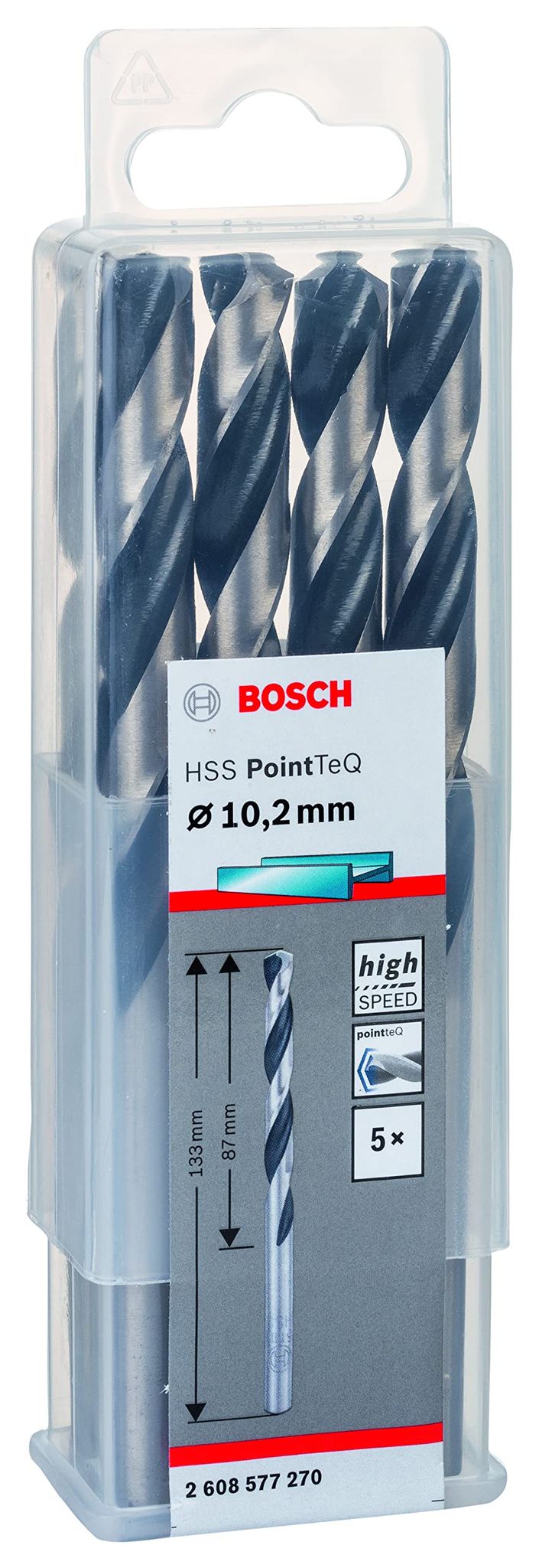 Trapano A Spirale In Metallo Hss Pointteq, Din 338, 10,2 Mm, Confezione Da 5 Pezzi Trapano A Spirale In Metallo Hss Pointteq, Din 338, 10,2 Mm, Confezione Da 5 Pezzi