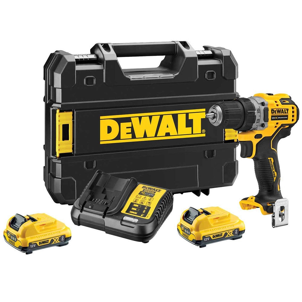 TRAPANO AVVITATORE DEWALT BL 12V CON 2 BATTERIE DA 2 AH E CARICATORE - DCD701D2 TRAPANO AVVITATORE DEWALT BL 12V CON 2 BATTERIE DA 2 AH E CARICATORE - DCD701D2