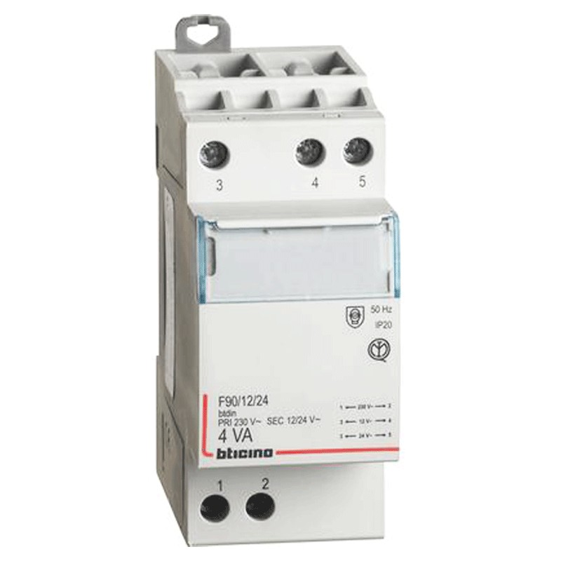 Trasformatore Bticino Monofase 4a 230v Uscita 12/24v F90/12/24