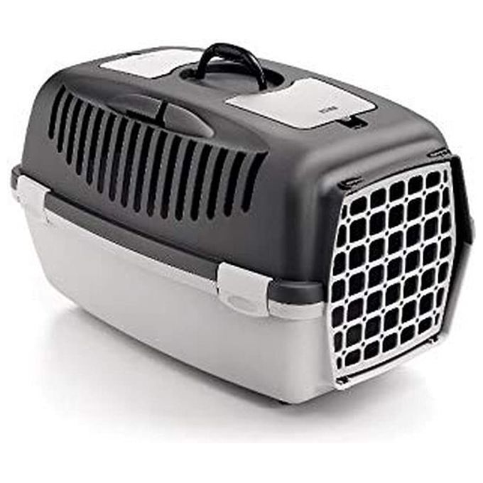 Trasportino cani taglia medio/piccola (40x61x38cm) GULLIVER 3 Grigio chiaro e Scuro 97366