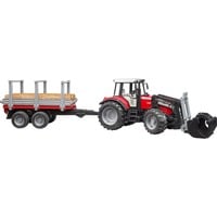 Trattore Massey Ferguson 7480 Con Rimorchio Trasporto Tronchi, Veicolo modello