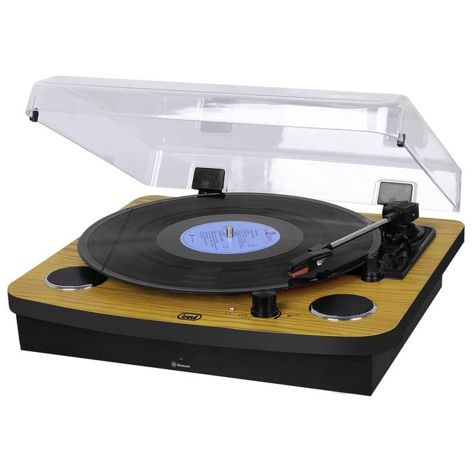 Trevi TT 1022 BT Giradischi Stereo Bluetooth 33 45 78 rpm 2 Altoparlanti 3W Uscita RCA AUX-IN Mobile in Legno colore Nero Trevi TT 1022 BT Giradischi Stereo Bluetooth 33 45 78 rpm 2 Altoparlanti 3W Uscita RCA AUX-IN Mobile in Legno colore Nero