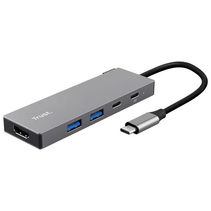 Trust - Adattatore Usb-c Multiporta 5 In 1 Dalyx-grey