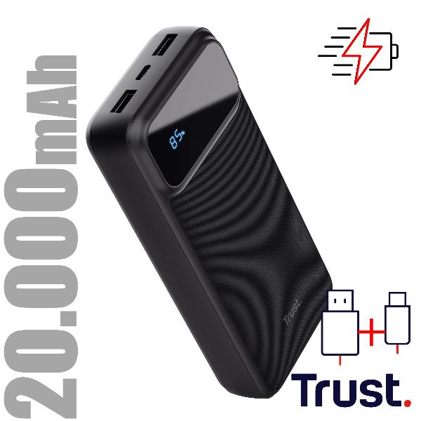 Trust - Avala 20.000 Pd Powerbank-black
