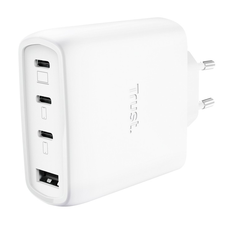 Trust - Caricabatteria Usb Gan A 4 Porte 65 W Maxo 65w 4p-white