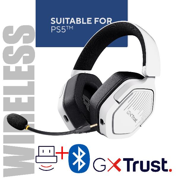 Trust - Cuffie Gaming Wireless Gxt 493ps Carus Per Ps5-white