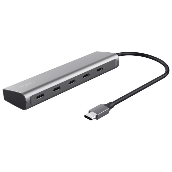 Trust - Cuffie Over-ear Halyx 5 Port Usb-c Hub-grey