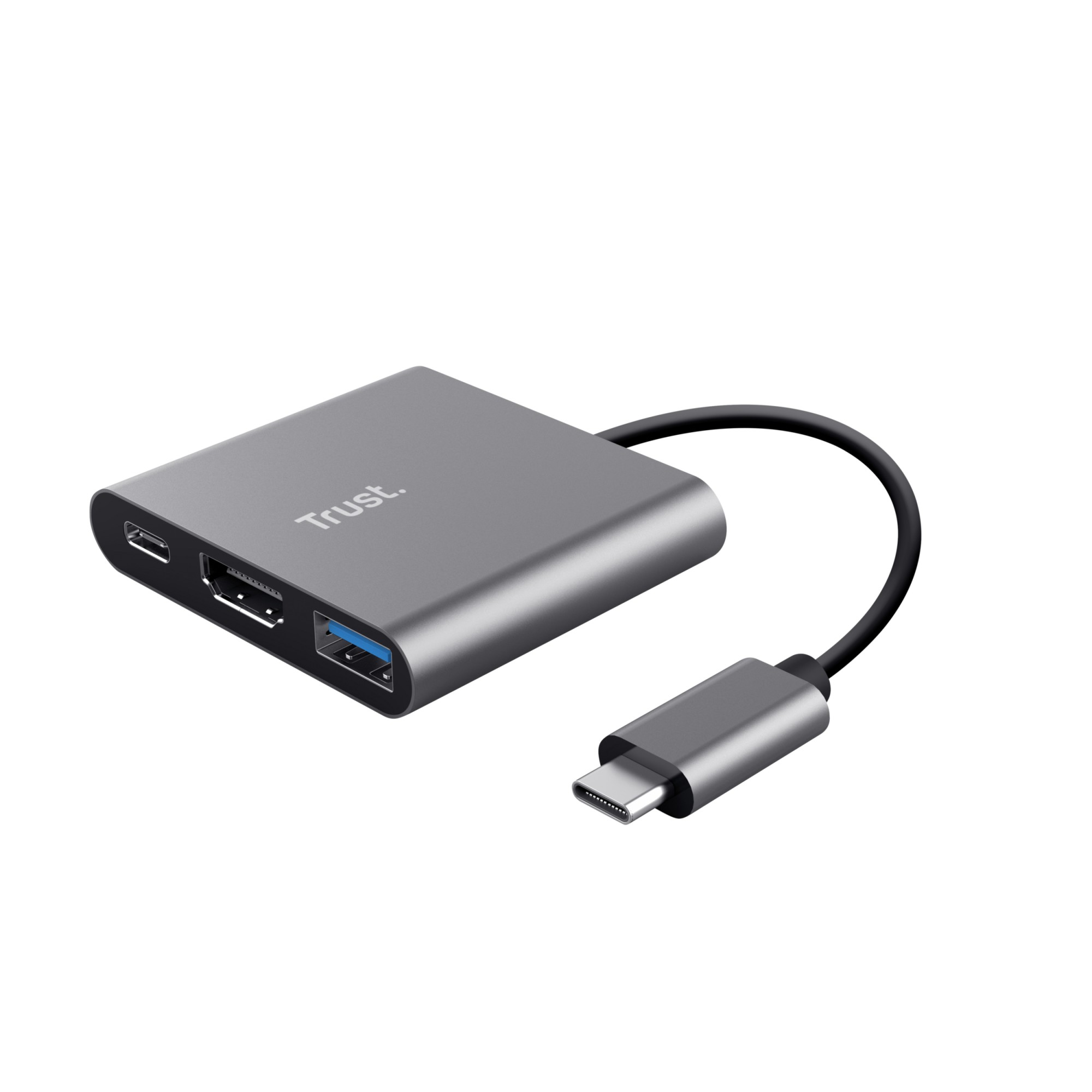 Trust - Dalyx 3-in-1 Usb-c Adapter-grey