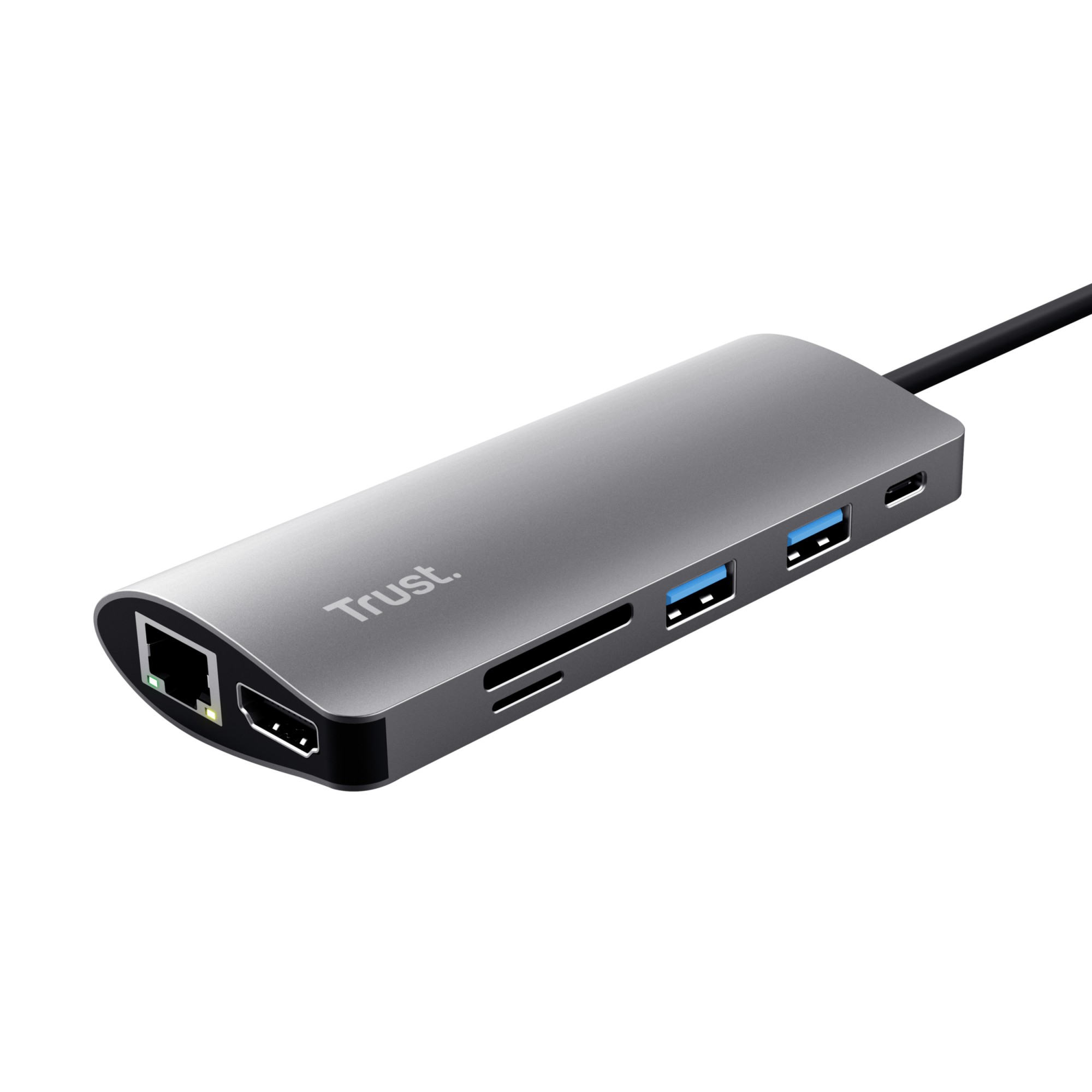 Trust - Dalyx 7-in-1 Usb-c Adapter-grey/black