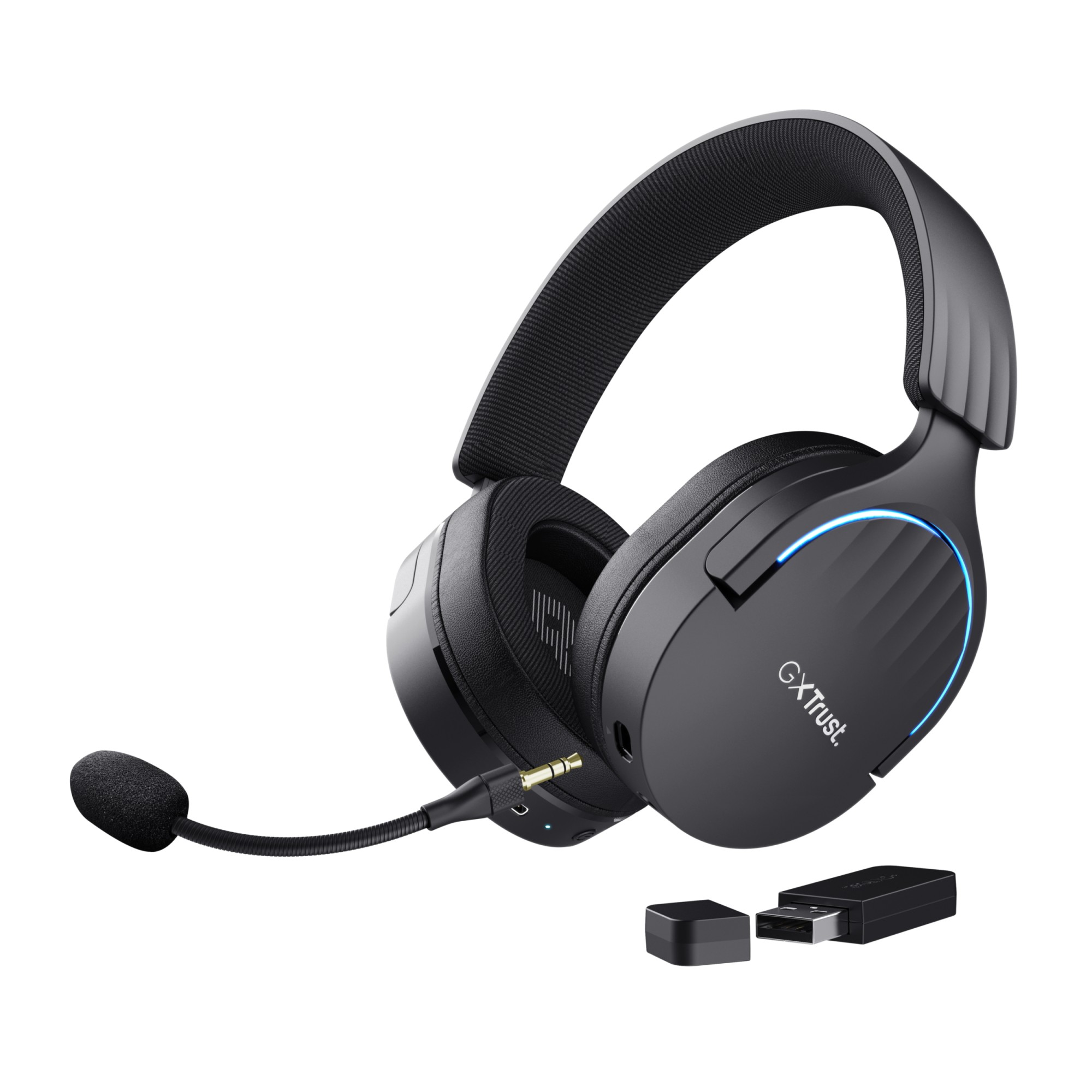 TRUST GXT491 FAYZO WRLS HEADSET CUFFIE GAMING, Black