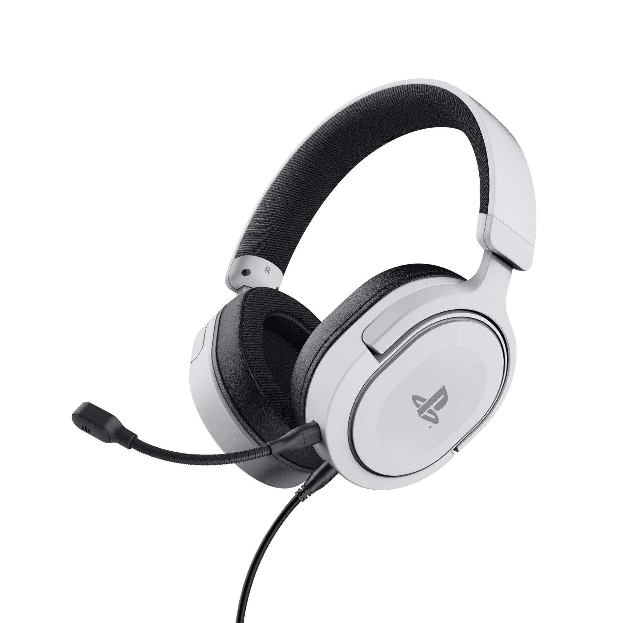 TRUST GXT498W FORTA HEADSET PS5 CUFFIE, White/Black
