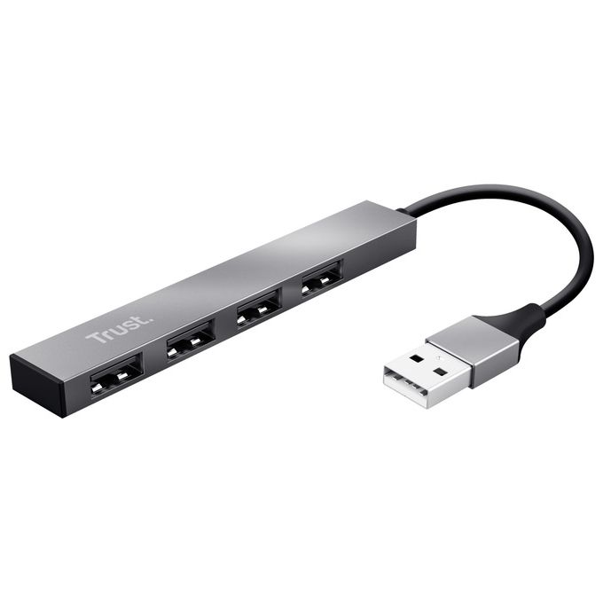 Trust - Halyx 4-port Mini Usb Hub-black