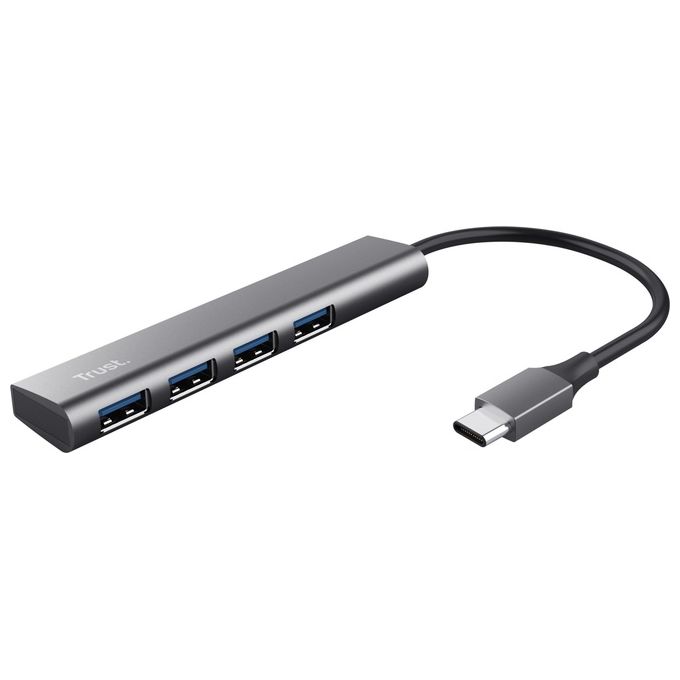 Trust - Halyx 4-port Usb-c Hub-grey