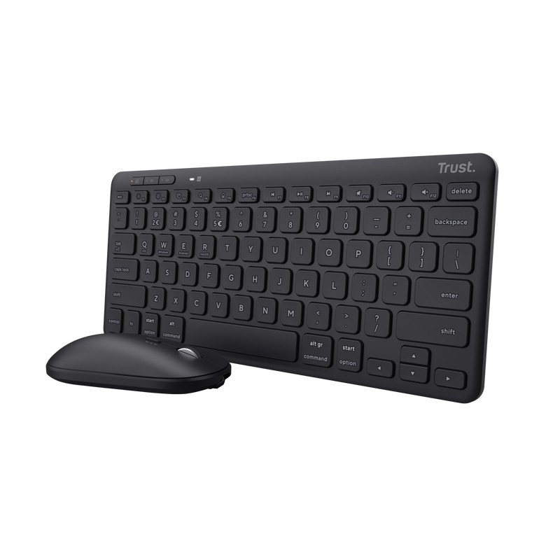 Trust Lyra tastiera Mouse incluso Casa Bluetooth QWERTY Spagnolo Nero